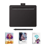 Wacom Intuos Graphics Drawing Tablet with 3 Bonus Software Included, 7.9"x 6.3", Black (CTL4100)