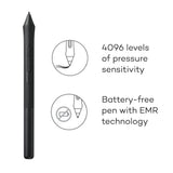 Wacom Intuos Wireless Graphics Drawing Tablet with 2 Bonus Software included, 7.9" x 6.3", Black (CTL4100WLK0)