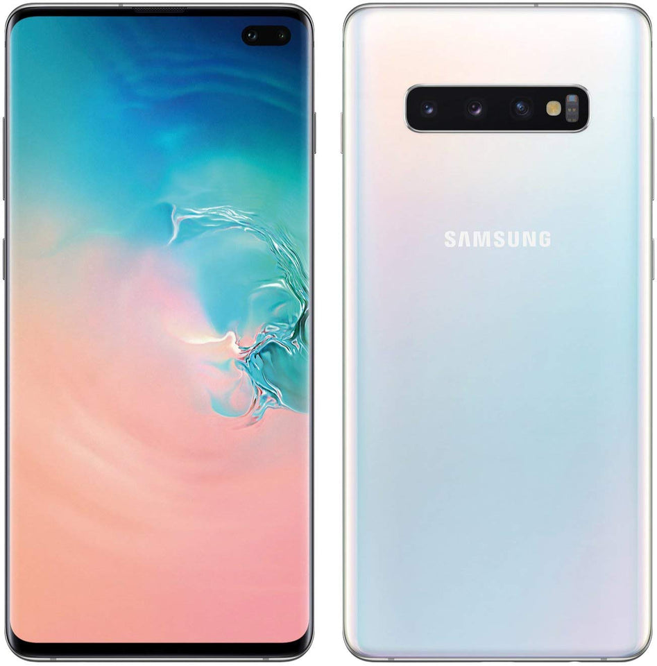 Samsung Galaxy S10+ Plus 128GB+8GB RAM SM-G975 6.4" Dual Sim LTE Libre de Fabrica (Version Internacional) Blanco