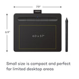Wacom Intuos Wireless Graphics Drawing Tablet with 2 Bonus Software included, 7.9" x 6.3", Black (CTL4100WLK0)