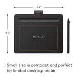 Wacom Intuos Graphics Drawing Tablet with 3 Bonus Software Included, 7.9"x 6.3", Black (CTL4100)